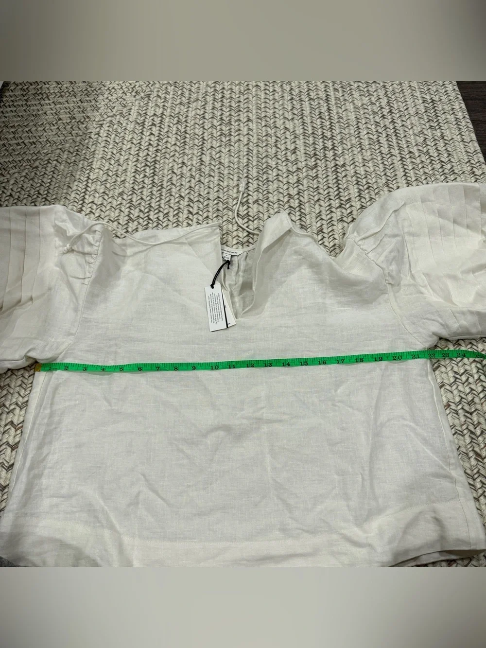 NWT Banana Republic White Linen Peasant Blouse